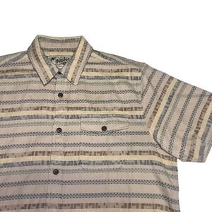Howler Brothers Mens Short Sleeve Button Down Shirt Striped Size Medium